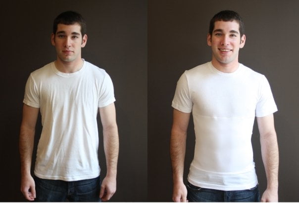 ript fusion men's slimming undershirt before and after