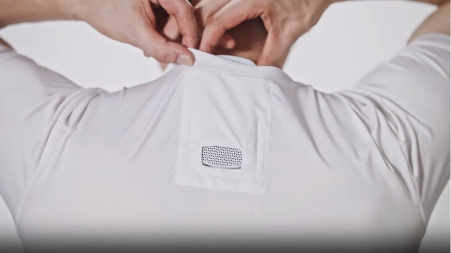 REON Pocket Wearable Air Conditioner in Undershirt