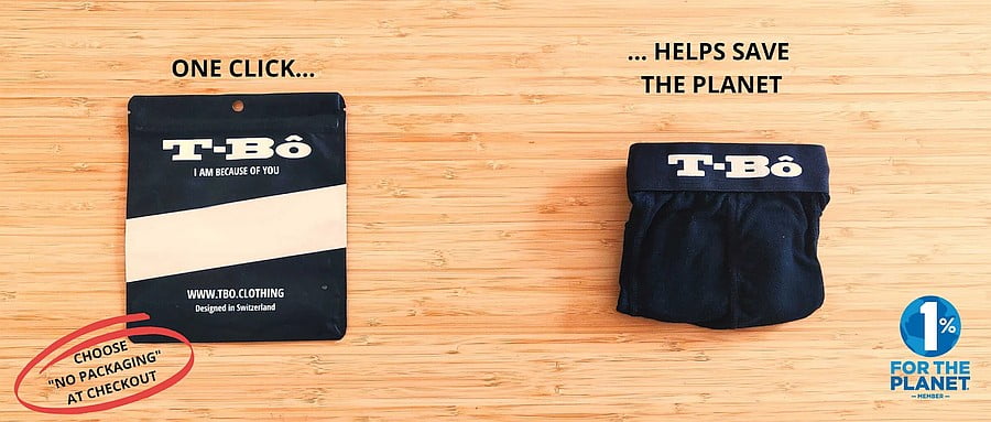 T-Bô is offering a biodegradable packing-free option for their underwear