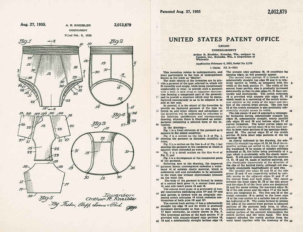 Underwear brief patent